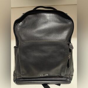 Coach Black Leather Backpack with Bonus Coach Wallet